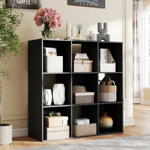 9-Cube Wooden Storage Organizer