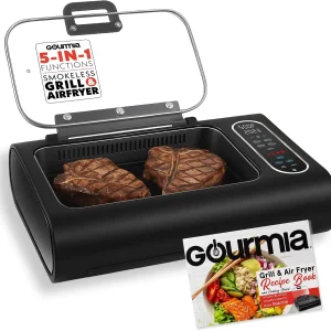 2-in-1 Smokeless Indoor Grill & Air Fryer