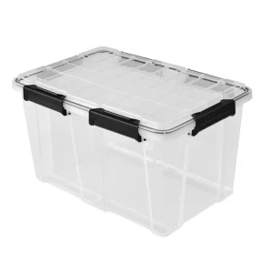 54-Quart Waterproof Storage Bin with Lid