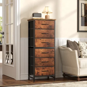 Tall 6-Drawer Fabric Dresser