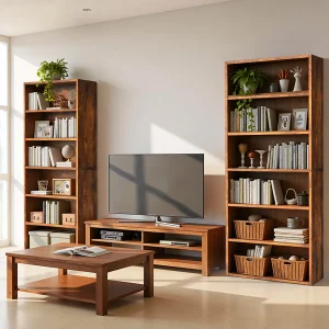 6-Tier 63" Wooden Bookcase