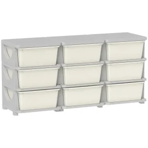 3-Tier Kids Storage Organizer with 9 Drawers