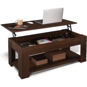 Lift-Top Coffee Table with Hidden Storage