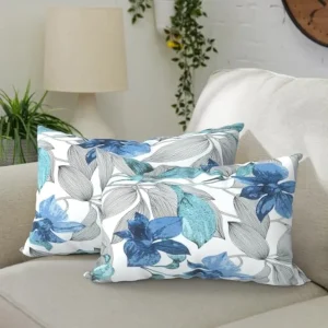 2-Piece Waterproof Outdoor Lumbar Pillow Set