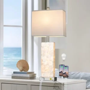 Coastal Table Lamps with USB Ports