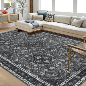 Moroccan Trellis Washable Area Rug