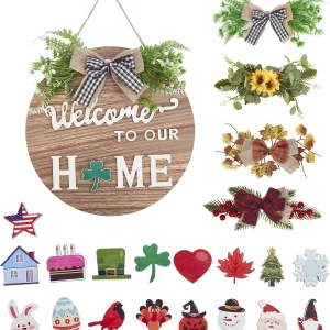 Interchangeable Welcome Home Door Sign